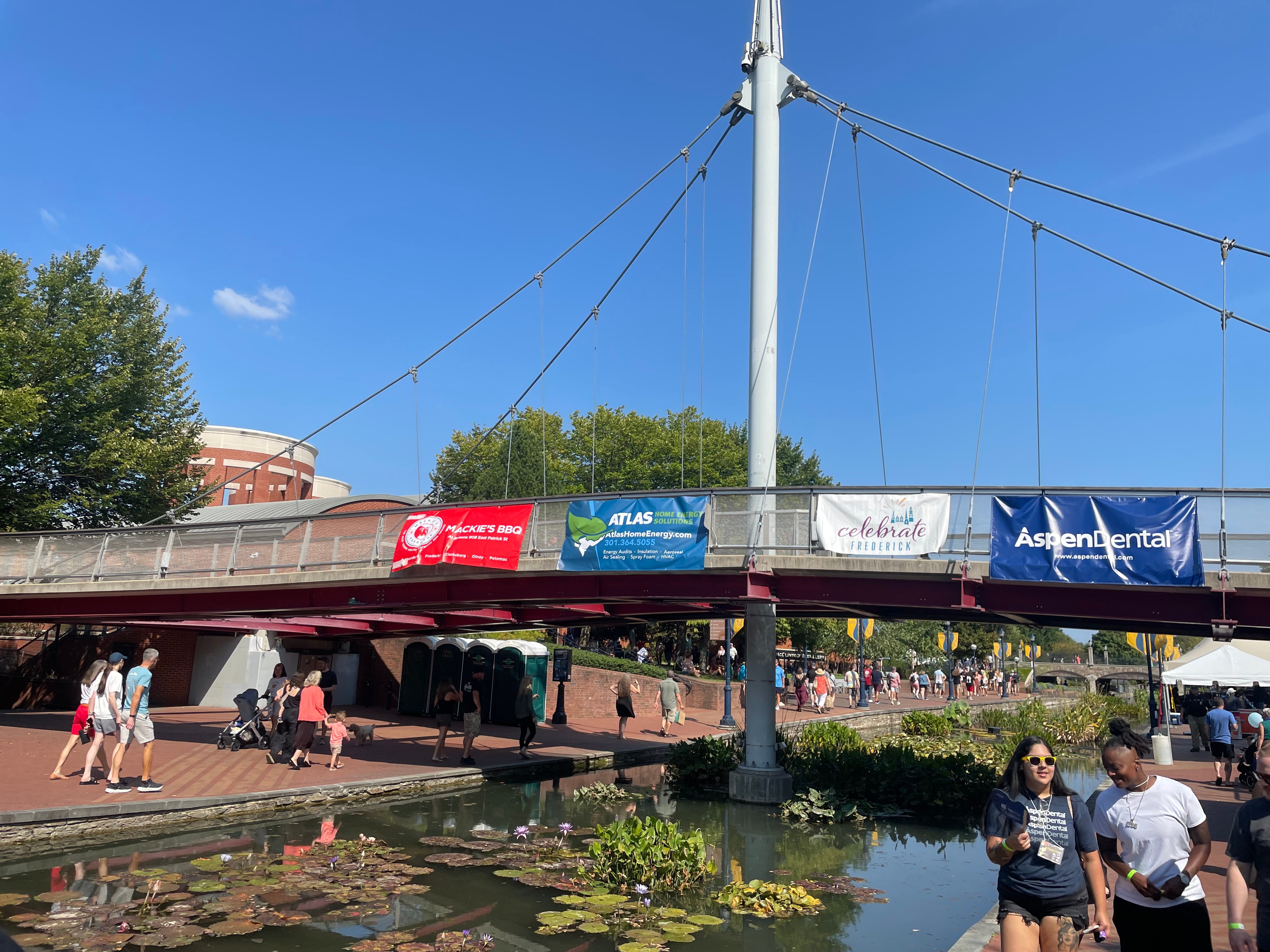 Bridege over Carroll Creek in Frederick, Maryland